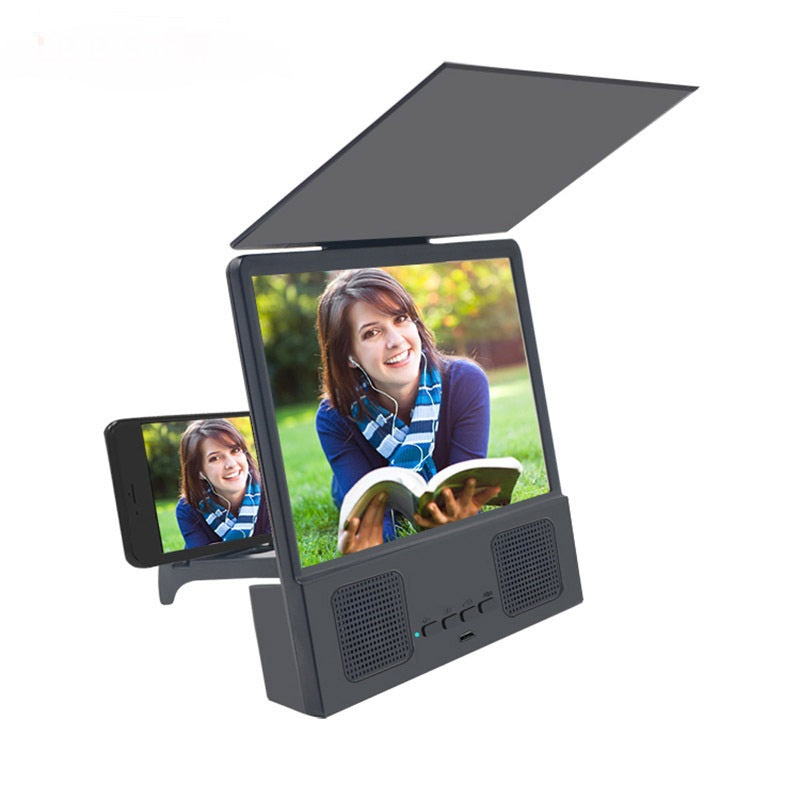 Mobile Phone Screen Magnifier with 3D HD Video and Bluetooth Amplification 