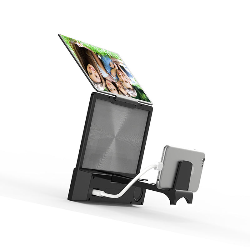 Mobile Phone Screen Magnifier with 3D HD Video and Bluetooth Amplification 